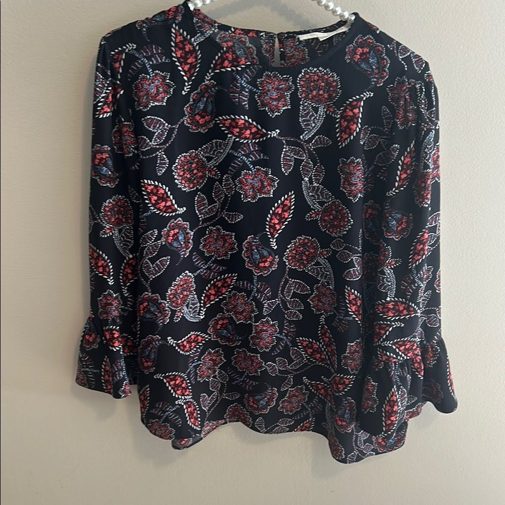 Cooper & Ella Greta Floral Bell Sleeve Top. Size Large